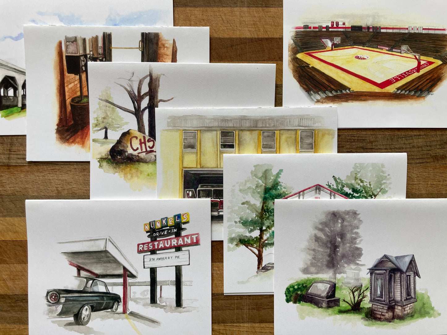 Connersville, Indiana set of 8 cards